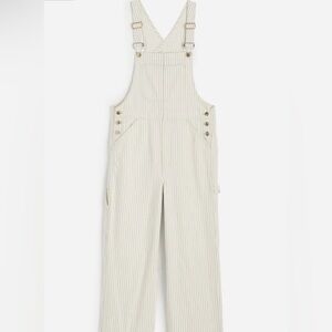 New! Madewell  Cream Denim Classic Overalls size 2X TALL